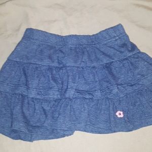Jean shorts and ruffled skirt